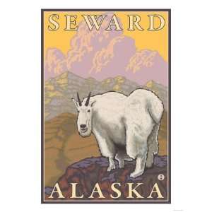  Mountain Goat, Seward, Alaska Giclee Poster Print, 24x32 
