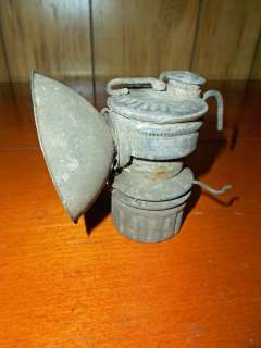 Antique Carbide Miners Helmet Lamp (A)  