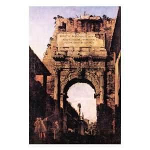   Titus, Rome Premium Poster Print by Canaletto , 24x32