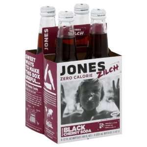 Jones Soda Blck Chrry Sf 4Pk 48 FO (Pack of 24)  Grocery 