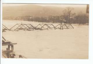 Salamanca NY Bridge Flood New York RPPC Postcard Cattaraugus County 