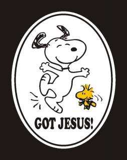 Snoopy, Woodstock Got Jesus Decal, Sticker 2.5x3 #8  