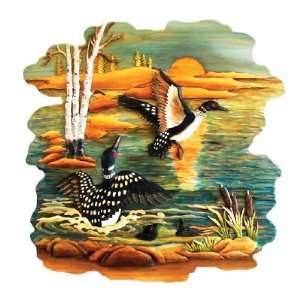  Loon Family and Birch Wood Art