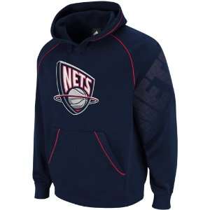  adidas New Jersey Nets Navy Blue Hoops Pullover Hoodie 