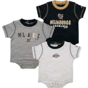  Milwaukee Brewers Adidas 3 Piece Newborn/Infant Body Suit 