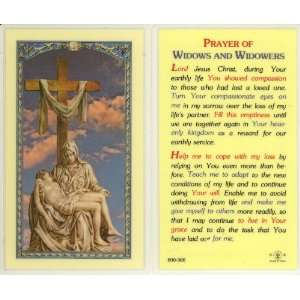  Prayer for Widows and Widowers   Pieta Holy Card (800 388 