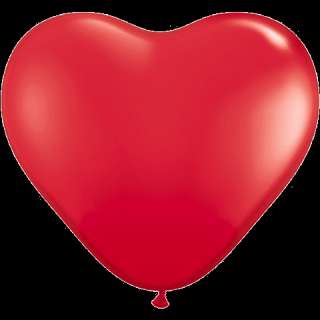 100 Heart Shape Red 6 inch Qualatex Balloons Latex In  
