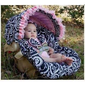  Infant Car Seat Cover Mid Summer Dream with Mesh Ruffle Canopy 