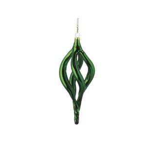  Green Spiral Twisted Christmas Ornament.