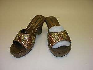 Ananti Bronze size 10 Womens Clogs Shoes Sequence  