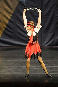 Dance Pageant Pirate Costume Tap Jazz Halloween Red  