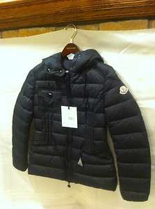 Moncler Japura Down Coat Jacket Sz 1 Matte Black Small S IT 42 NEW 