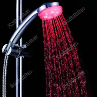 LED Light Wall Mount Showers Head Water Bathroom RGB Three Colors A10 