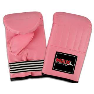 LEATHER BAG GLOVES BOXING MMA PUNCH MITT LADIES PINK  