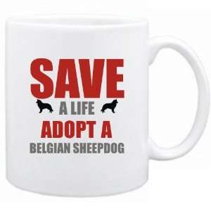   New  Save A Life , Adopt A Belgian Sheepdog  Mug Dog