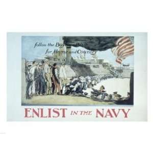   and Country Enlist in the Navy  24 x 18  Poster Print Toys & Games