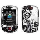 For Samsung Smiley SGH T359 Phone Black Vines 2D Silver Texture Hard 