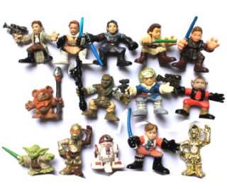   Lot 14 X Star Wars Galactic Heroes Yoda C 3PO R4 D17 Droid Obi Wan S34