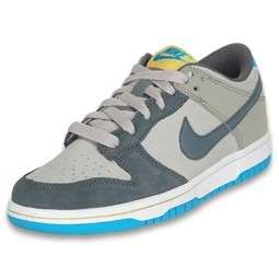 NIKE BOYS NYX DUNK LOW SKATE SHOES/SNEAKERS PALE GREY/YELLOW BLUE NEW 