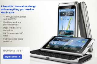 Nokia E7 Unlocked 3G WiFi GPS 16GB 8MP 4LCD New Phone  