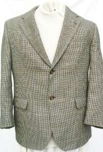 RALPH LAUREN 2 Button Silk & Wool 40S Blazer/Sportcoat Houndstooth 