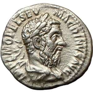   217AD Ancient Authentic Silver Roman Coin Aequitas Prosperity Symbol