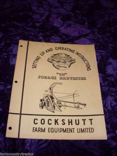 CockShutt 411 Forage Harvester Operators Manual  