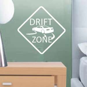  StikEez White Drift Zone Wall Decal Sign