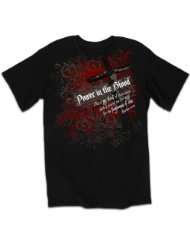 Christian T Shirt Power In The Blood Tee On Black
