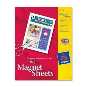  Magnet Sheet. 5 SHEETS 8.5X11 WHITE MAGNET SHEETS PAPER. Letter 