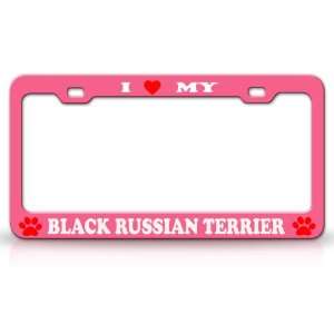 LOVE MY BLACK RUSSIAN TERRIER Dog Pet Animal High Quality STEEL 