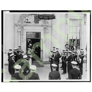  Military band President Coolidge White House front door 