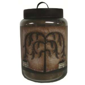   Gallon Hazelnut Jar Candle with White House and Willow Folk Art