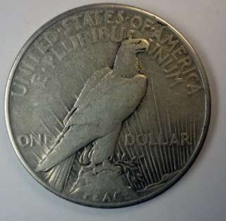 1921 PEACE DOLLAR VF  