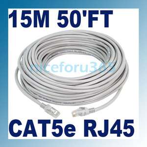 15M 50FT CAT 5e 5 RJ45 Ethernet Network Patch Cable Gray High Quality 