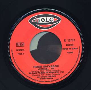 HENRI SALVADOR Allez fonce  Vinyl FRENCH EP 45 rpm  
