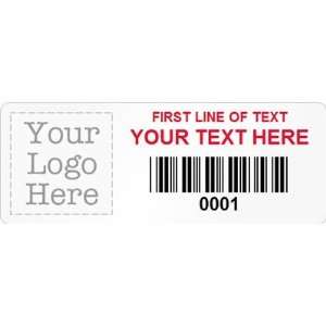   Label With Barcode, 0.75 x 2 Tamperproof Checkers