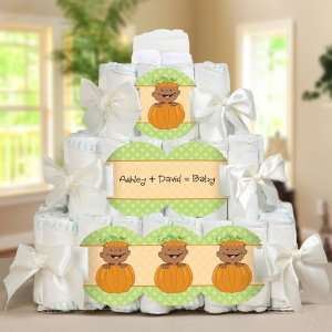 Little Pumpkin African American   3 Tier Personalized Square   Baby 
