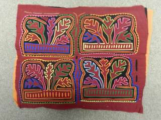 Hand Stitched Traditional Costume Kuna Indian Tribe Panama Block Cloth 