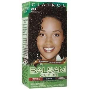  Clairol Balsam Hair Color   Darkest Brown (20) (Quantity 