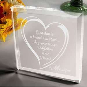  Personalized Follow Your Heart Keepsake & Paperweight 