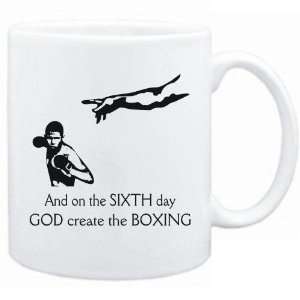  New   Sixth Day God Create The Boxing  Mug Sports 