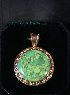 Jay King MINE FINDS Green Mojave Turquoise COPPER Pendant  