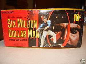 Six Million Dollar Man tv show cards unopened box 1976  