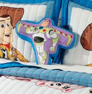 Boy Quilt Disney Toy Store Buzz Lightyear Woody Bedding  