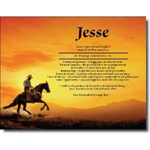  Personalized First Name Meaning Print   Cowboy Sunset 
