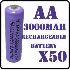 50x AA 3000mAH 1.2V Rechargeable Battery Solar Light  