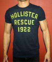 NEW HOLLISTER HCO MUSCLE SLIM FIT T SHIRT RESCUE 1922 NAVY MENS M 
