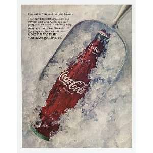  1968 Coke Coca Cola Bottle Ice Scoop Print Ad