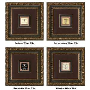   Brumello Wine, & Clerico Wine Tiles Framed Artwork